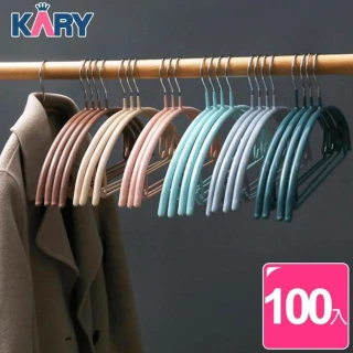 【KARY】100入質感加厚防滑無痕毛衣衣架(浸膠衣架)