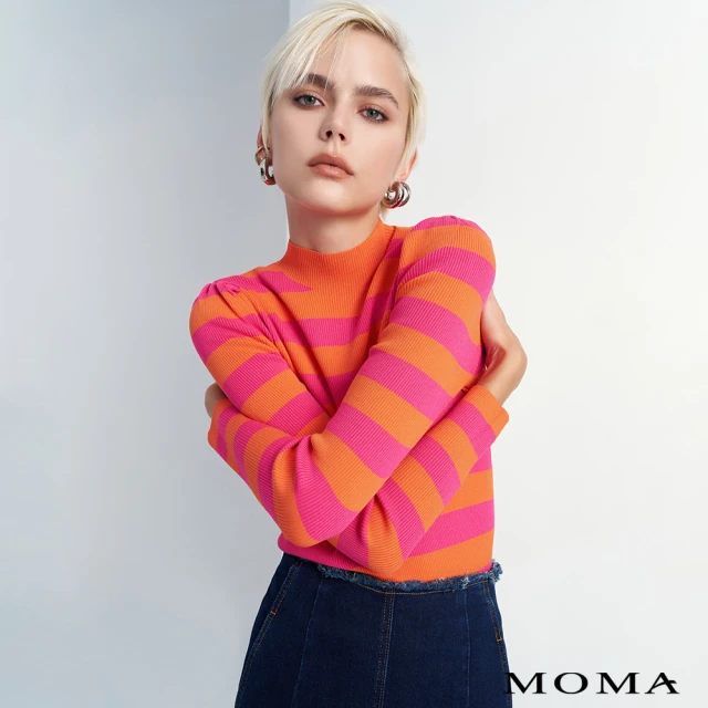 MOMA V領學院風格紋外套(深藍)折扣推薦