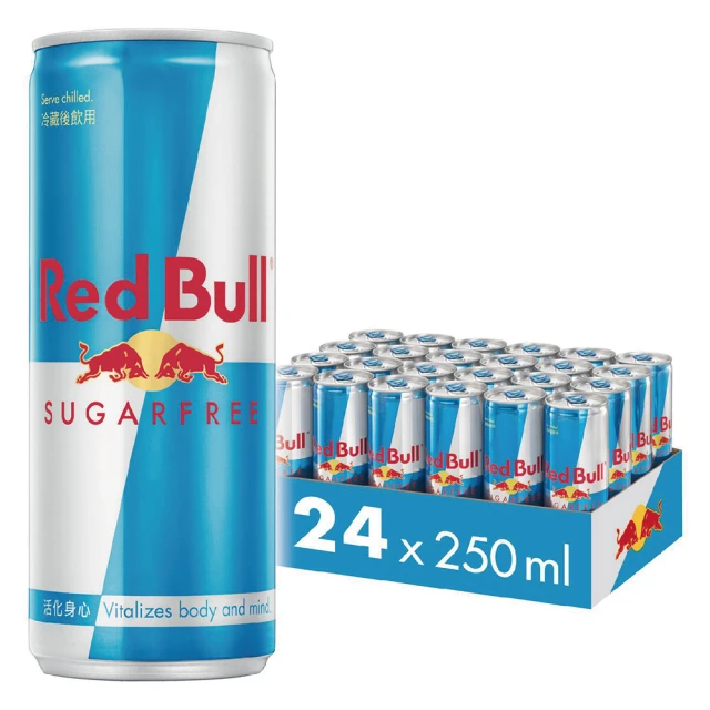 【Red Bull】紅牛無糖能量飲料 250mlx24罐/箱