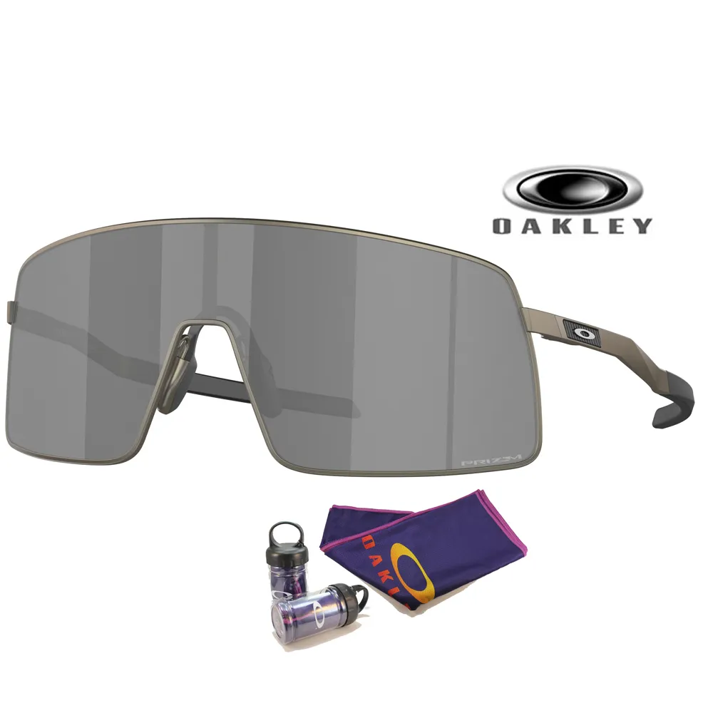 【Oakley】奧克利 Sutro Ti 運動包覆鈦金屬太陽眼鏡 OO6013 01 霧鐵灰框水銀鍍膜鏡片 公司貨