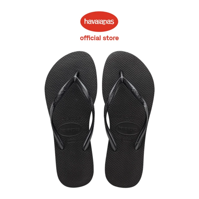 【havaianas 哈瓦仕】拖鞋 女鞋 夾腳拖 人字拖 巴西  Slim 黑 4000030-0090W