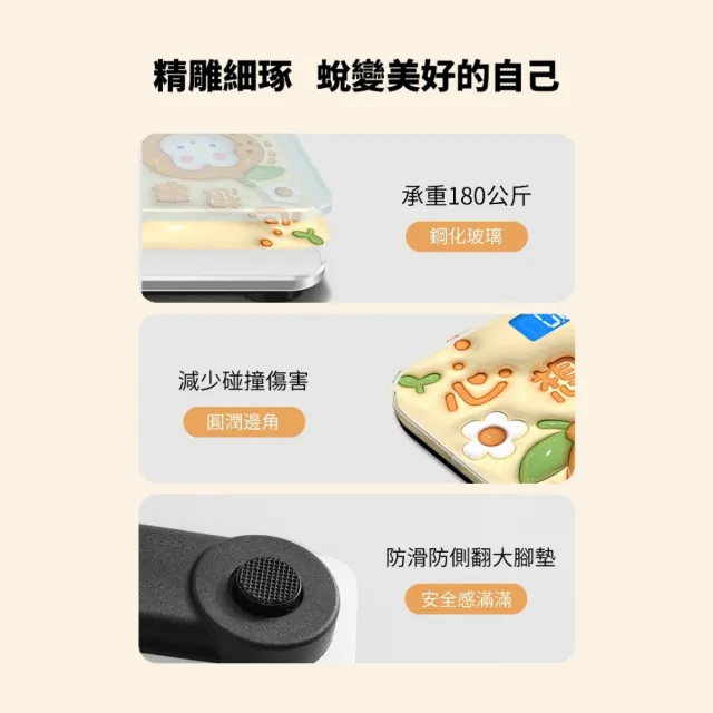 3D卡通立體智能體重計(體脂計 體重機 測量秤重)