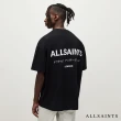 【ALLSAINTS】UNDERGROUND 純棉寬鬆LOGO東京地下搖滾短袖T恤-黑 M071PB(寬鬆版型)
