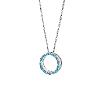 【Angemiel 安婕米】925純銀項鍊 Fairy精靈 Miracle 中 間隔墜(藍鑽.金)