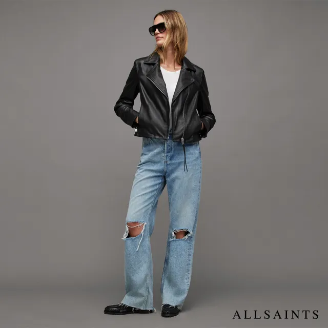 【ALLSAINTS】LARNA 羊皮騎士皮衣Black WL014Y(修身版型)