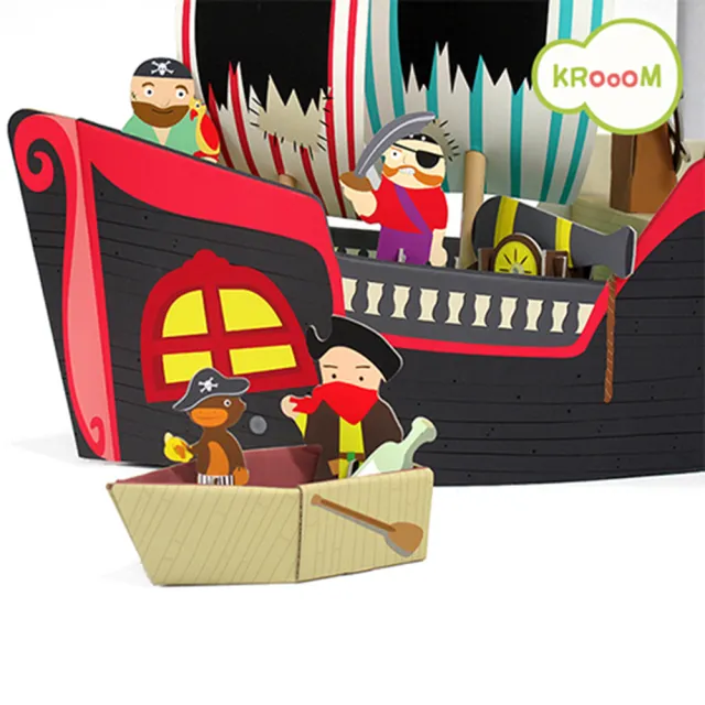 【KROOOM】DIY厚紙質拼裝模型(庫珀-海盜船)