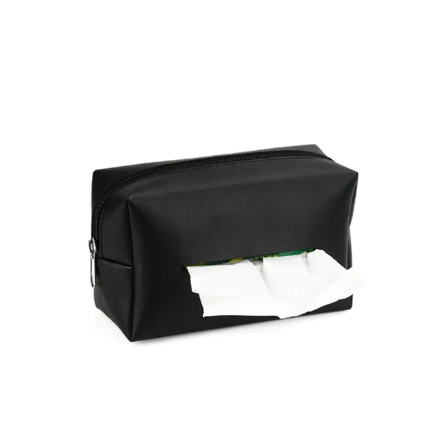 【KEYIE】鬆緊帶汽車面紙盒 皮革面紙盒套 車內椅背面紙盒 扶手箱衛生紙盒 遮陽板抽紙盒