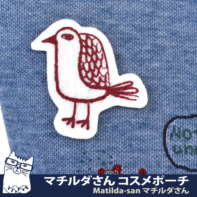 【Kusuguru Japan】雙11 化妝包 手拿包日本眼鏡貓Matilda打孔針織化妝包收納包零錢包
