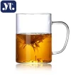 【Yihthai】耐熱玻璃把手馬克杯-450ml 1入(玻璃杯 水杯 飲料杯 茶杯)