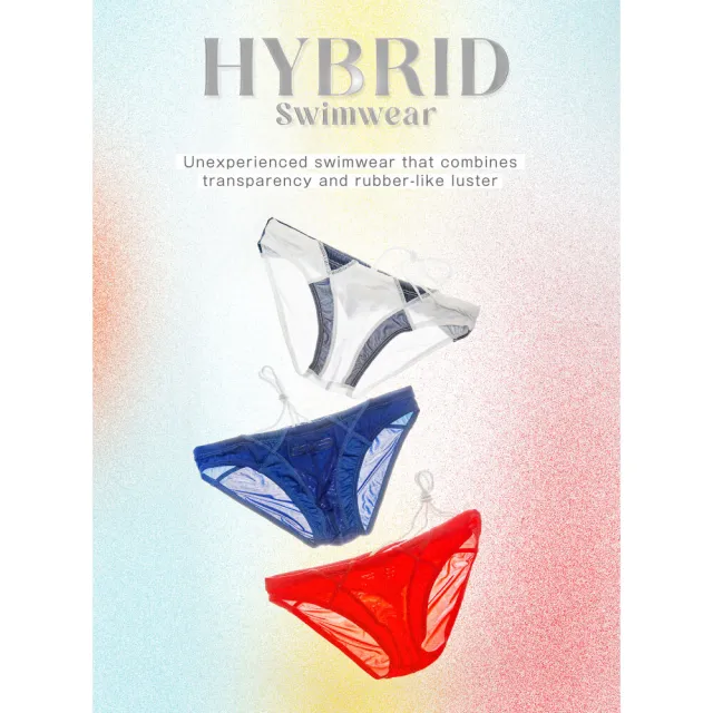 【GX3】GX3 HYBRID COLOR 透明感比基尼三角泳褲 光澤質感競速型泳褲 裸泳 裸露感 男泳裝 1條裝 K1738