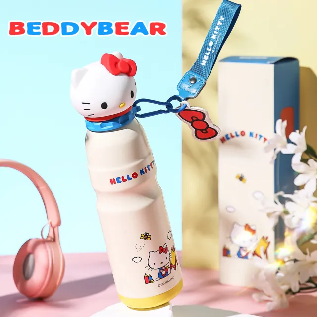 【BEDDY BEAR 杯具熊】KITTY運動直飲保溫杯 316不鏽鋼保溫杯 旋蓋保溫杯 運動保溫水壺 600ml(保溫瓶)