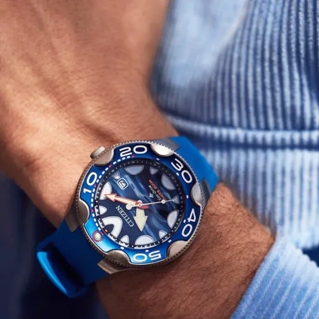 和蘭陀写水指　18cm CITIZEN 星辰光動能水波紋手錶母親節送禮-藍面AW1810-85L - PChome 24h購物