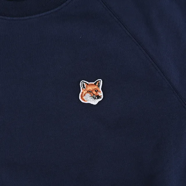 【Maison Kitsune】狐狸LOGO叉肩袖T恤(深藍/女款)