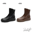 【J&H collection】英倫風真皮側拉鏈厚底馬丁靴(現+預  棕色 / 黑色)
