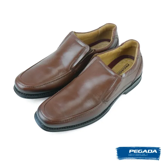 【PEGADA】巴西真皮輕量懶人休閒鞋 棕色(123491-BR)