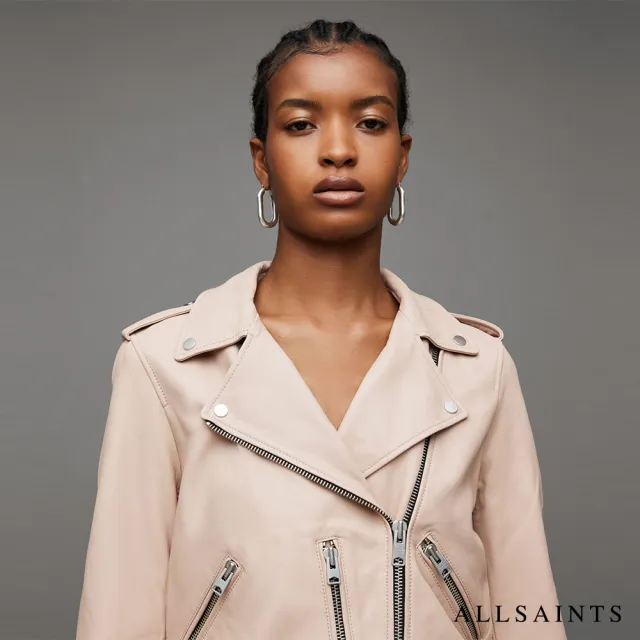 【ALLSAINTS】BALFERN 羊皮騎士皮衣SOFT PINK WL166Z(常規版型)