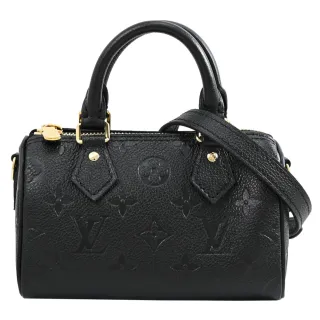 【Louis Vuitton 路易威登】LV M82450 Nano Speedy 經典小牛皮壓花迷你兩用波士頓包(現貨)