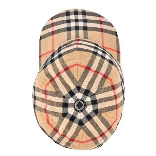 【BURBERRY 巴寶莉】格紋棉質棒球帽(卡其)