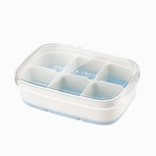 【丸丸媽咪】6格軟底製冰盒3入組3色可選(帶蓋製冰盒 易脫膜 冰塊 寶寶輔食副食品)