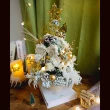 【KIRA與花花藝】PE法式質感聖誕樹落雪款/小-雪花白/桌上聖誕樹(永生花裝飾/聖誕禮物/聖誕節/聖誕樹)
