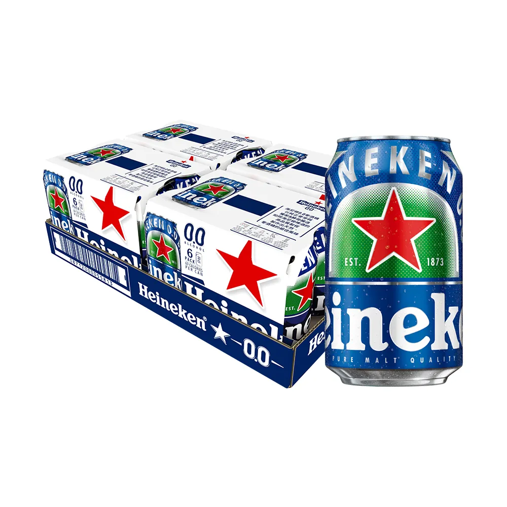 【Heineken 海尼根】海尼根0.0零酒精鋁罐裝330mlx24入/箱