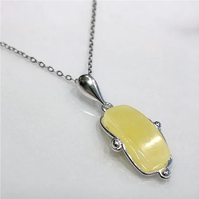 【昕頤珠寶】經典長形弧面蜜蠟鍊墜