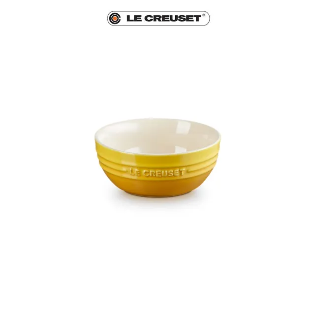 【Le Creuset】瓷器韓式湯碗14cm(芥末黃)