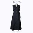 【betty’s 貝蒂思】翻領腰帶單排釦無袖洋裝(共二色)