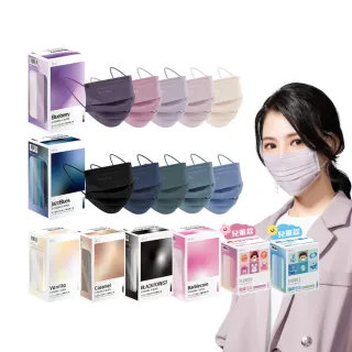 【艾爾絲】PANTONE五色漸層醫療口罩5盒組 50片/盒(一盒5色 成人平面多款任選)