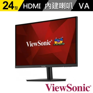 【ViewSonic 優派】VA2406-MH 24型 VA 75Hz 護眼電腦螢幕(內建喇叭/FreeSync/4ms)
