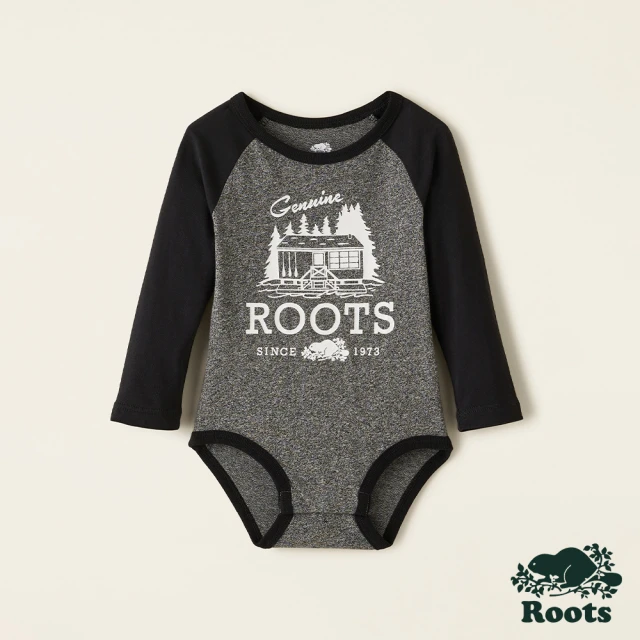 Roots Roots嬰兒-經典小木屋系列 經典LOGO包屁