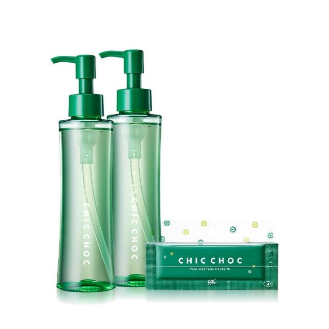 CHIC CHOC 植萃舒活潔顏油1+2件組，日本專櫃公司貨，適合各種肌膚使用。潔顏油150mL+30mL*2，為臉部清潔設計，有效去除彩妝與汙垢，同時保濕滋養肌膚。請詳見產品包裝標示以確認儲存期限與有效期限。