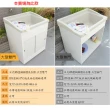 【Abis】日式穩固耐用ABS櫥櫃式大型塑鋼洗衣槽(雙門-1入)