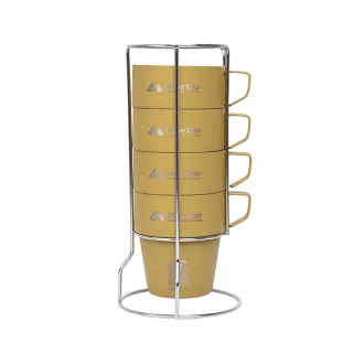 【ShineTrip 山趣】304不銹鋼杯4件組(300ML 不鏽鋼 套杯組 水杯 咖啡杯 露營 逐露天下)