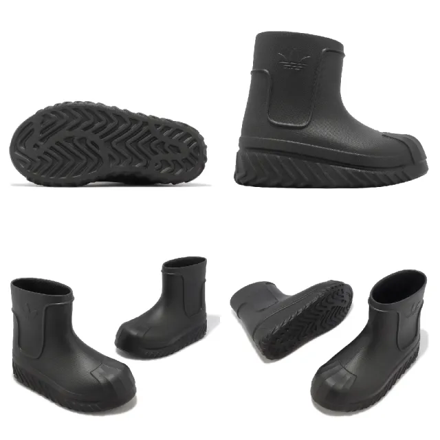 【adidas 愛迪達】雨鞋 Adifom Superstar Boot W 女鞋 男鞋 黑 全黑 貝殼頭 厚底 三葉草 愛迪達(IG3029)
