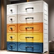 【Mr.Box】75大面寬-雙排歐式5層收納櫃(三色可選)