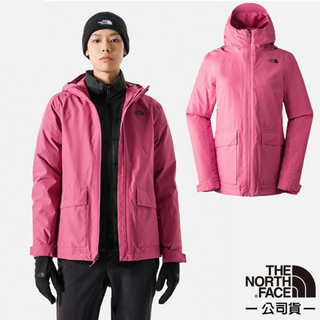 The North FaceThe North Face 女 防水透氣保暖連帽三合一外套/夾克(5AY1-OHM 粉色)