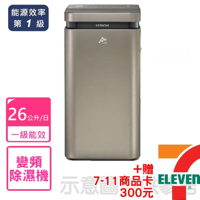 【HITACHI 日立】一級能效 26公升/日淨氣離子隱霧鈦變頻除濕機(RD-520VJ)
