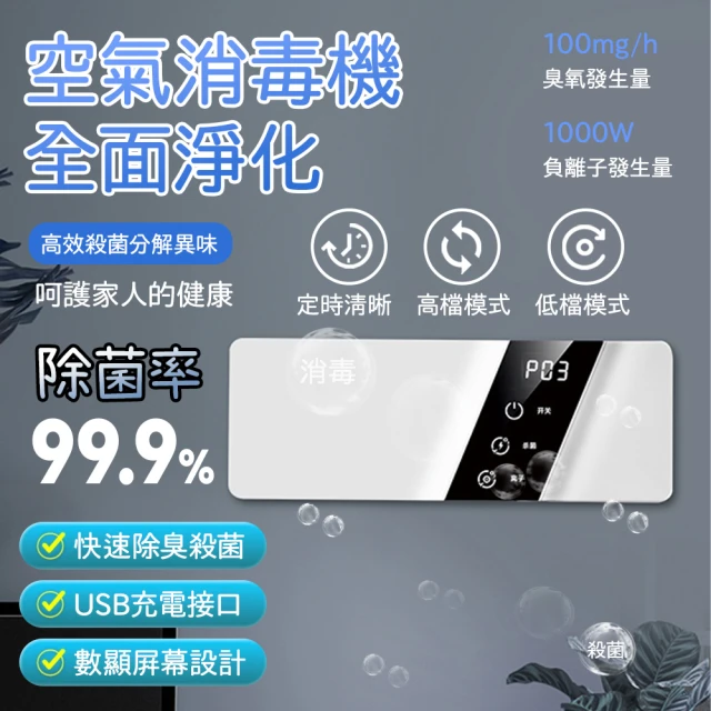 【EARISE 雅蘭仕】空氣消毒機 家用寵物空氣淨化器(室內除臭負離子 臭氧發生器 空氣消毒滅菌機)