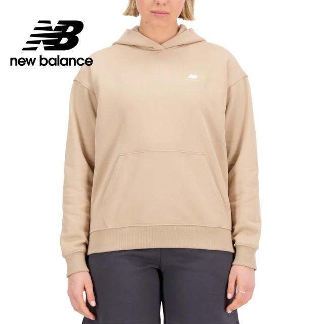 NEW BALANCE NB 刺繡NB連帽長袖上衣_AWT33524INC_女性_奶茶色(亞版 版型正常)