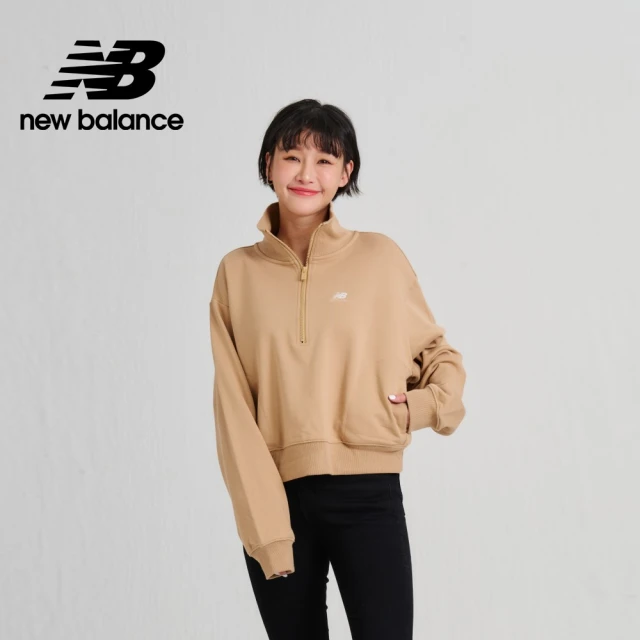 NEW BALANCE NB 半開襟上衣_AWT31501INC_女性_泰奶色(亞版 版型正常)