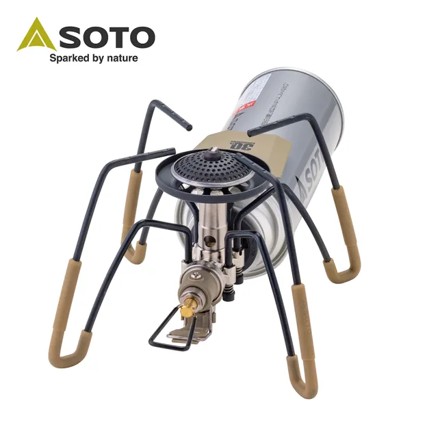 【SOTO】30週年紀念穩壓迷你蜘蛛爐 沙色 ST-AS310DY(露營野營登山瓦斯爐 輕量便攜卡式爐)