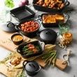 【YU Living 信歐傢居】長方形陶瓷烤盤 500ML(黑色/烘焙用品 餐廚用具)