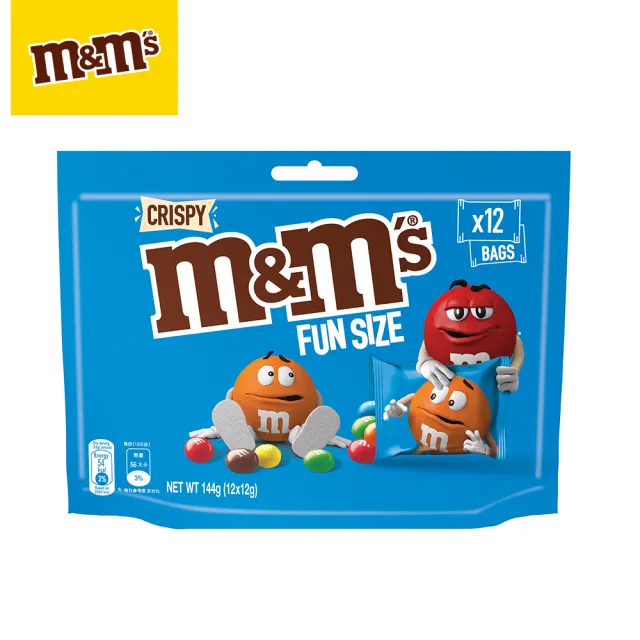 【M&Ms MM巧克力】脆心牛奶糖衣巧克力 樂享包 144g 零食/點心