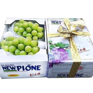 【RealShop】日本秀等級麝香葡萄1kg±10%x1盒共2房(送禮精品 真食材本舖 雙11限定)