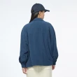 【JEEP】女裝 變化領片燈芯絨長袖外套(藍色)