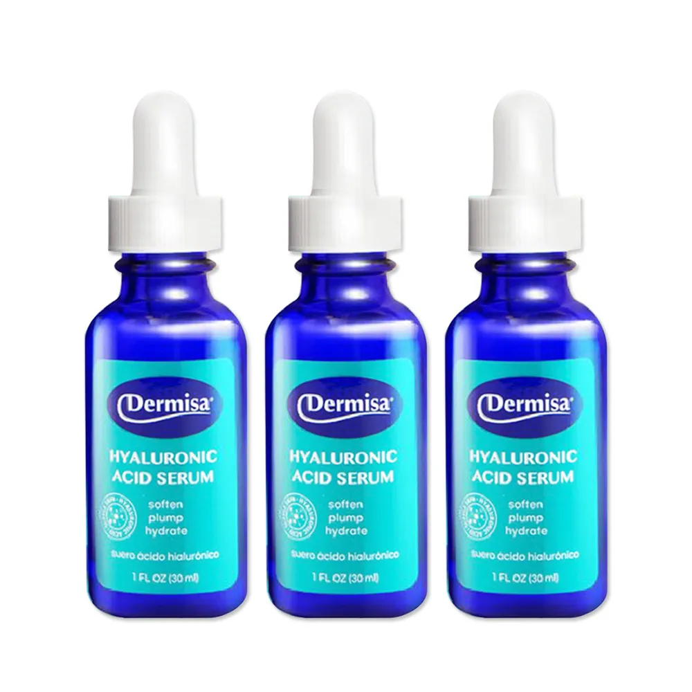 即期品【Dermisa】小藍瓶美國高濃度玻尿酸+B5保濕原液3入組(效期至2024年11月)