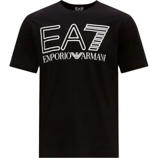 【EMPORIO ARMANI】EA7 品牌LOGO 短袖T恤-黑色(L號)