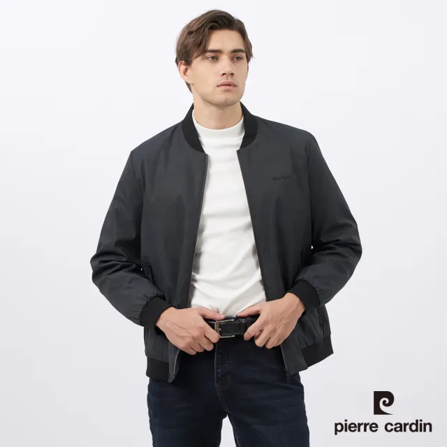 【pierre cardin 皮爾卡登】男款 都會休閒棒球領印花鋪棉外套-深藍綠色(5235762-49)