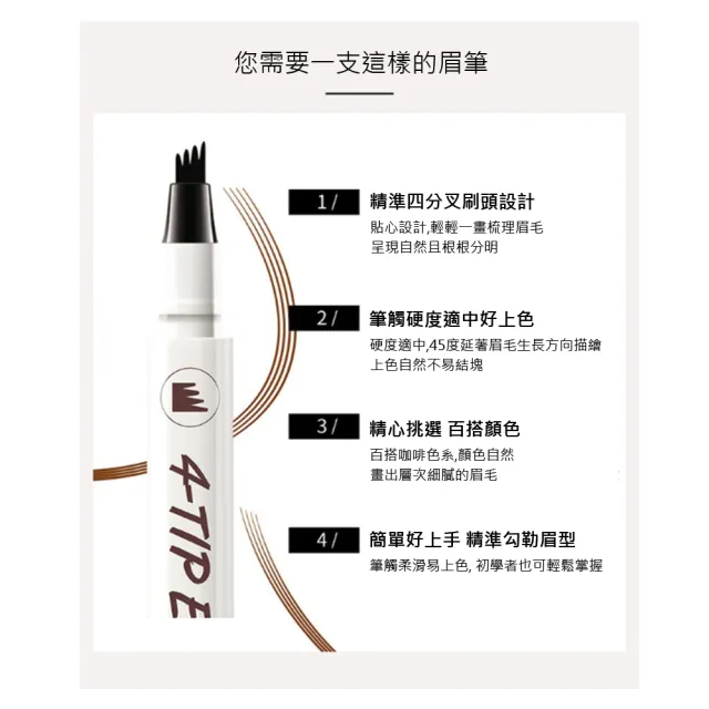 【DAYLA】零脫妝四分叉立體眉筆/2色/1.5ml(1入)